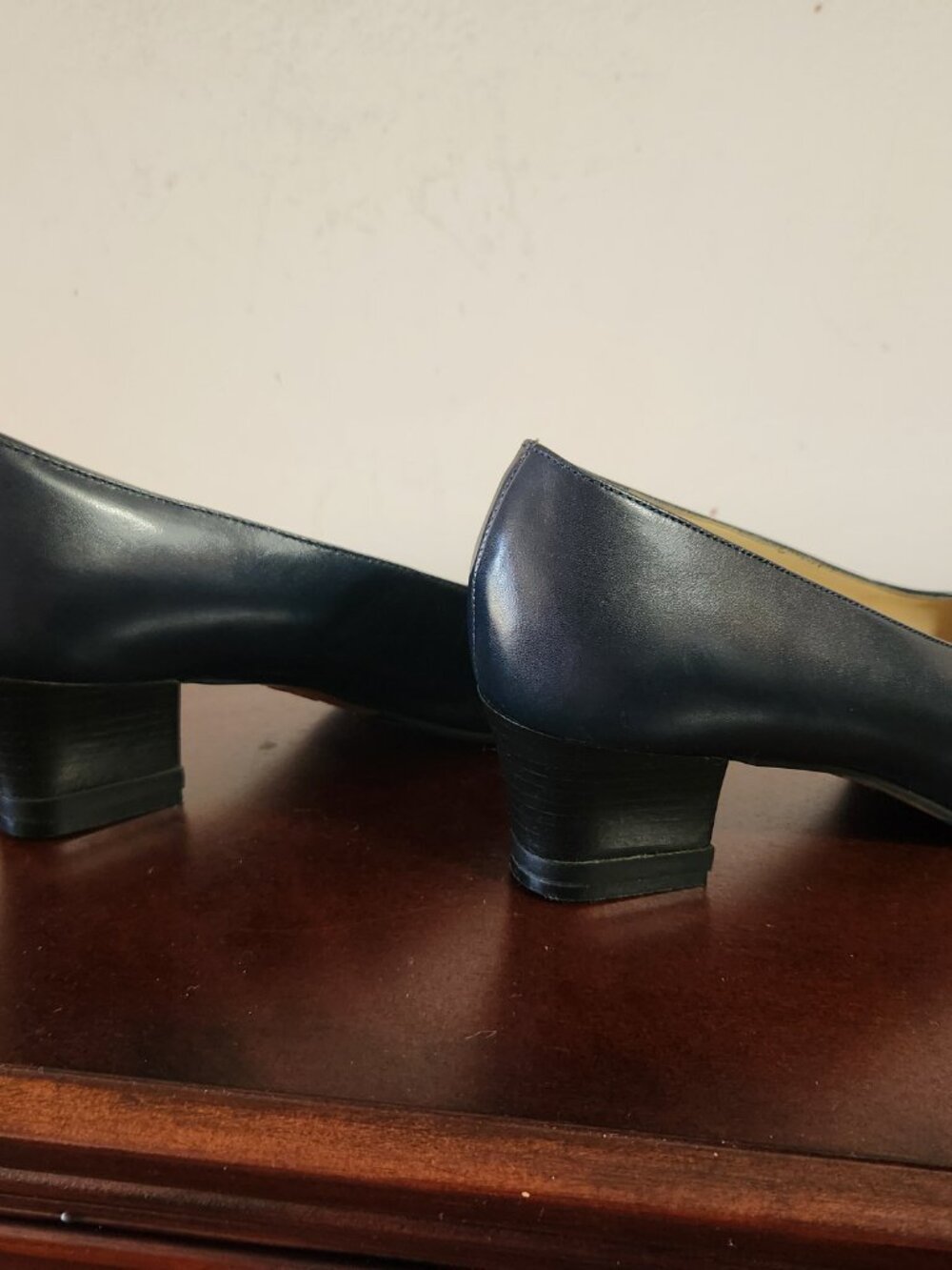 NATURALIZER Energy heel Women's shoes Leather dark blue 8M Cuban heels - Picture 5 of 12